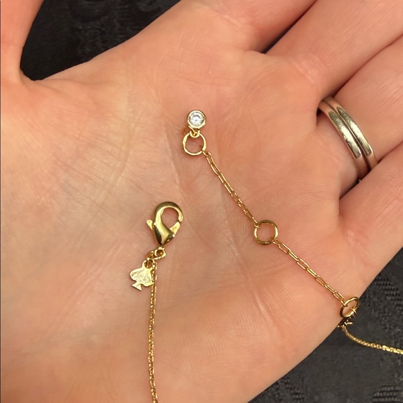 Kate Spade Gold Necklace with Pearl and Crystal - Picture 2 of 3